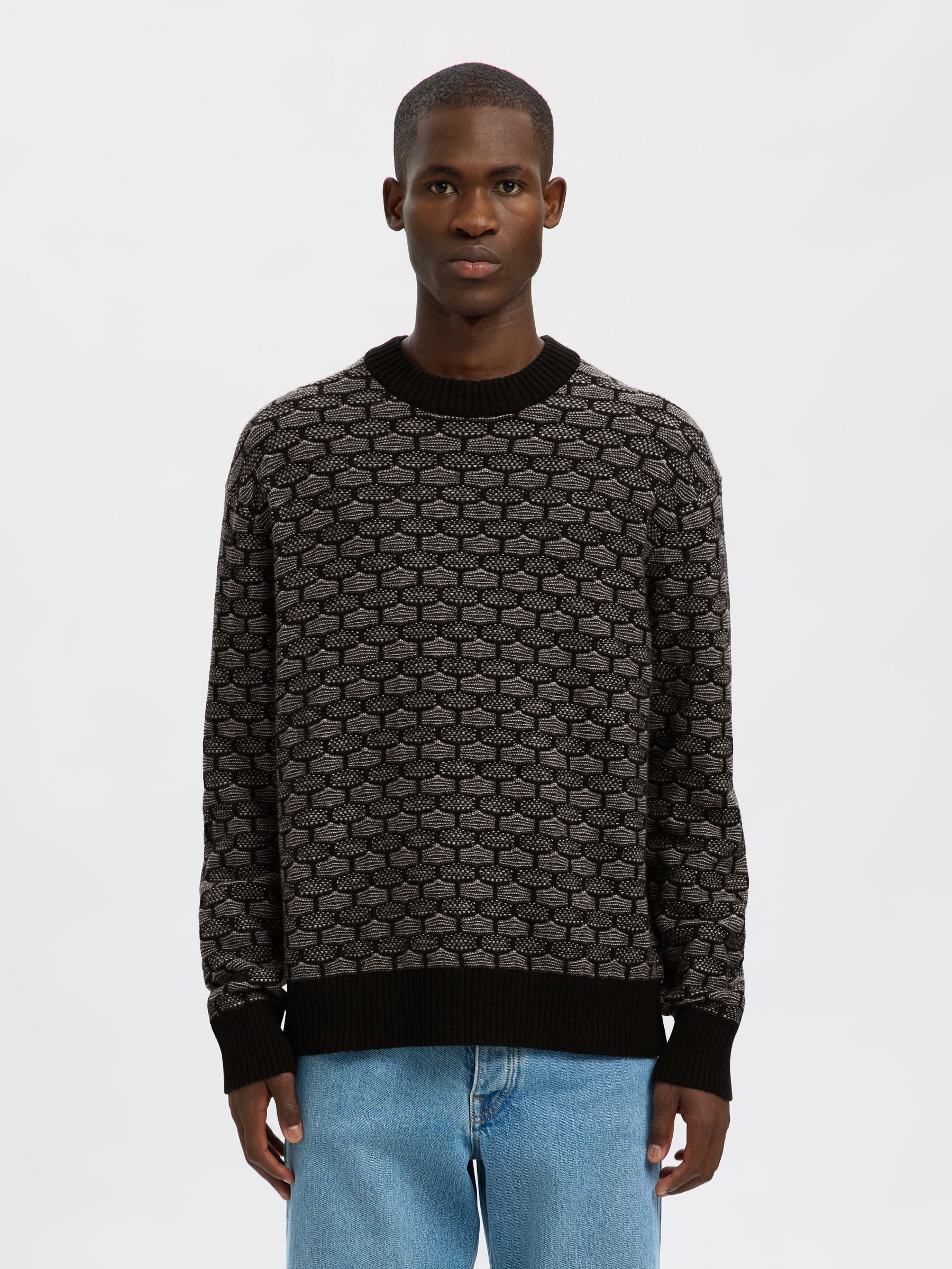 PULL EN MAILLE, Black, highres