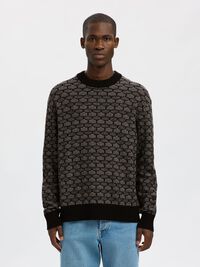 PULL EN MAILLE, Black, highres