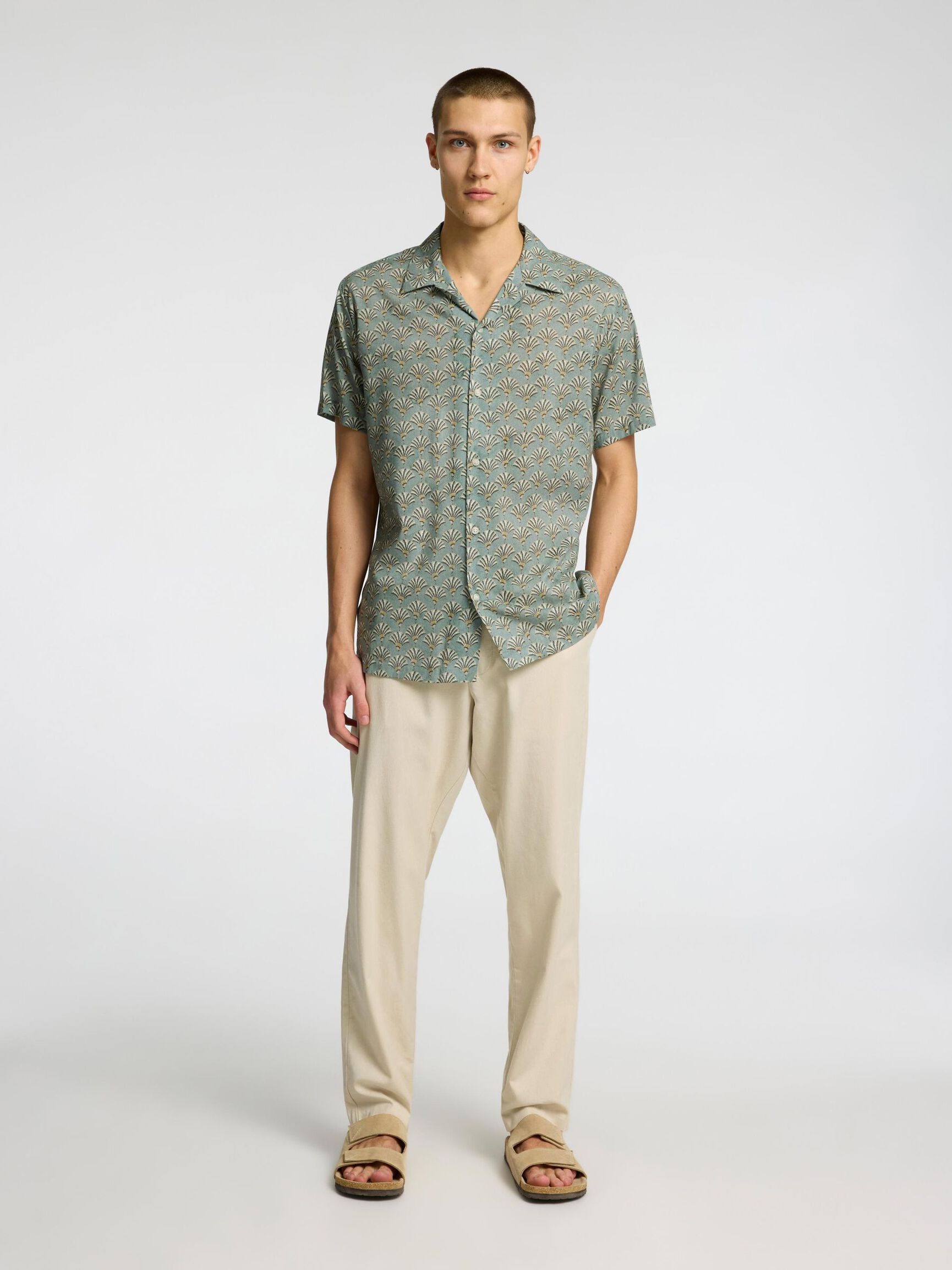 CUBAN COLLAR SHIRT, Iceberg Green, highres