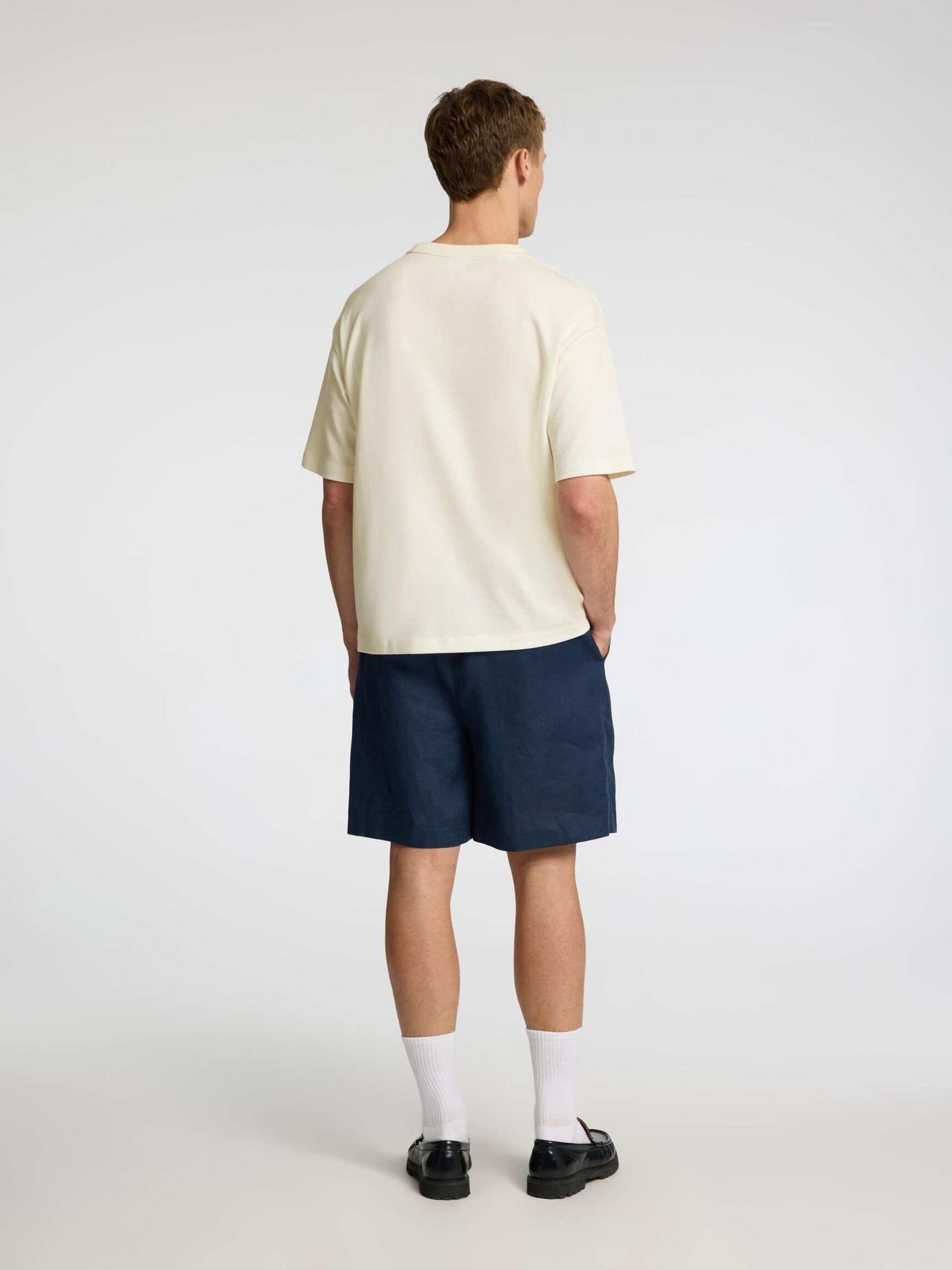 CORTE RELAJADO CAMISETA DE CUELLO REDONDO, Egret, highres