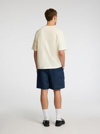 RELAXED FIT CREWNECK T-SHIRT, Egret, highres