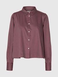 RELAXED FIT LONG SLEEVED SHIRT, Tawny Port, highres