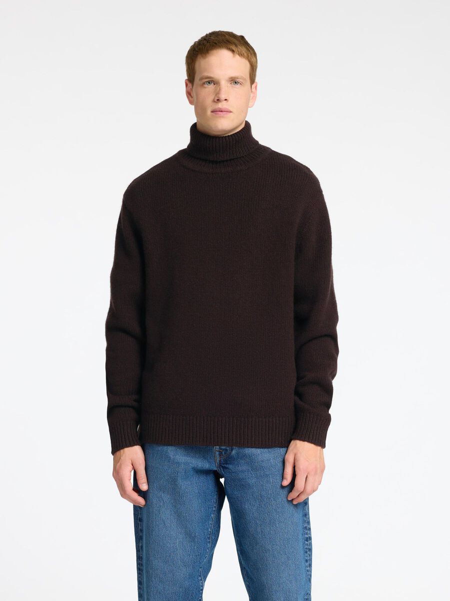 Selected WOOL BLEND ROLL NECK PULLOVER, Chocolate Torte, highres - 16094649_ChocolateTorte_003.jpg