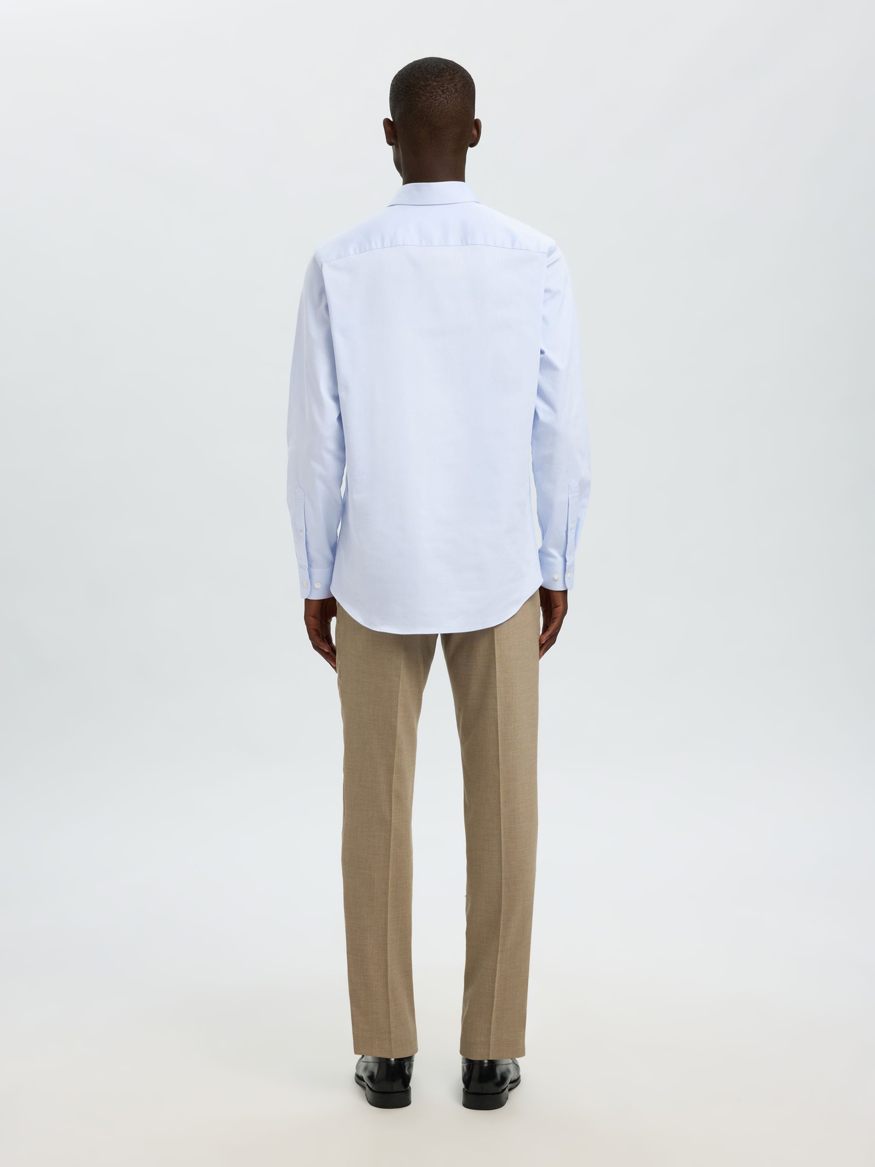 SLIM FIT STRETCH SHIRT, Light Blue, highres