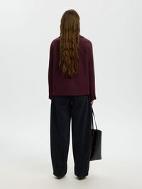 WOOL BLEND DOUBLE-BREASTED JACKET, Tawny Port, highres