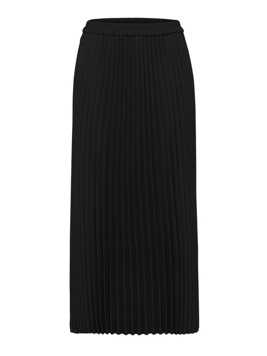 Selected PLEATED MIDI SKIRT, Black, highres - 16073773_Black_001.jpg