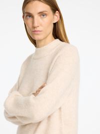 LAINE MÉLANGÉE MINI-ROBE, Birch, highres