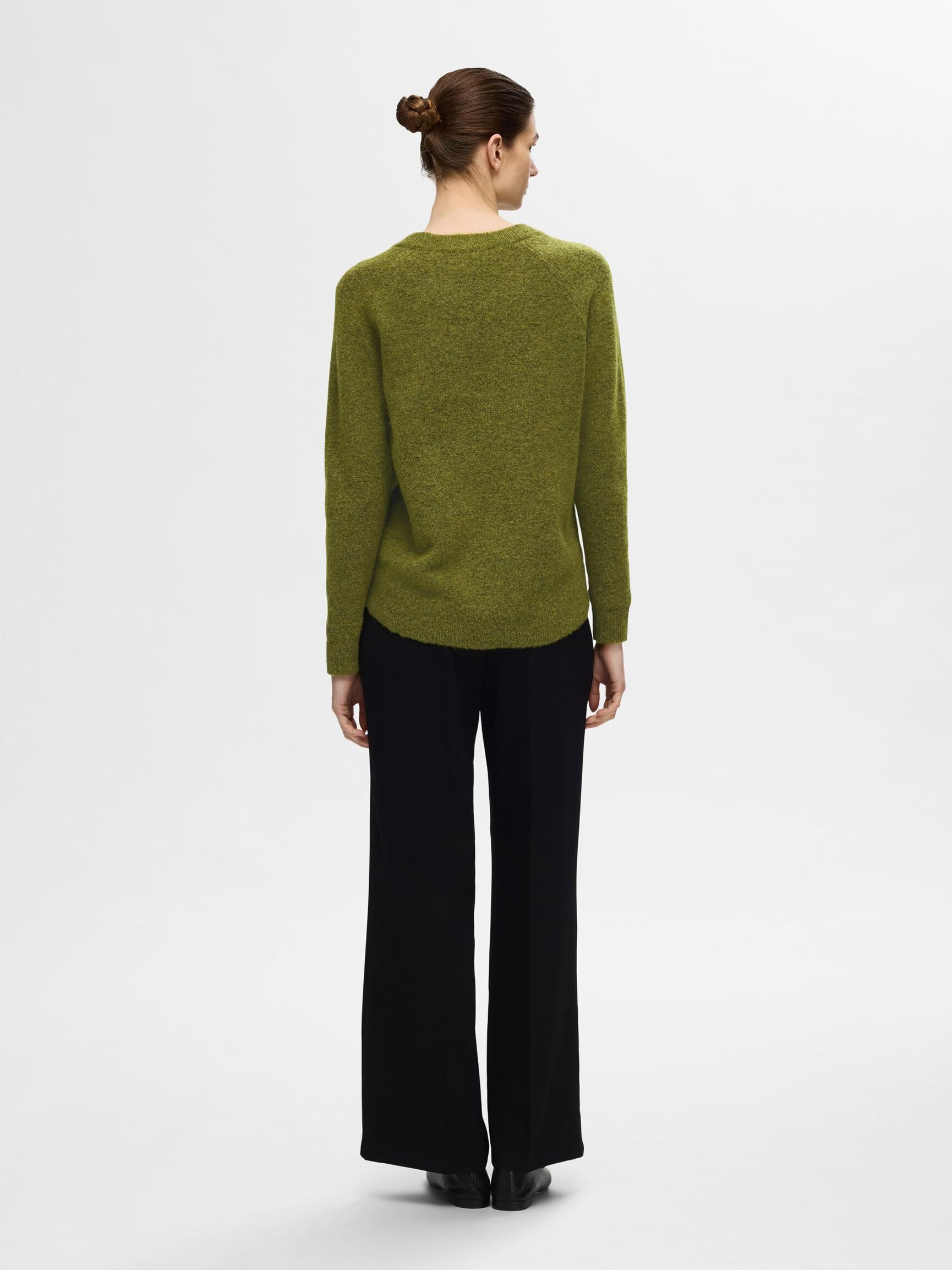 LONG-SLEEVED KNITTED JUMPER, Cardamom Seed, highres