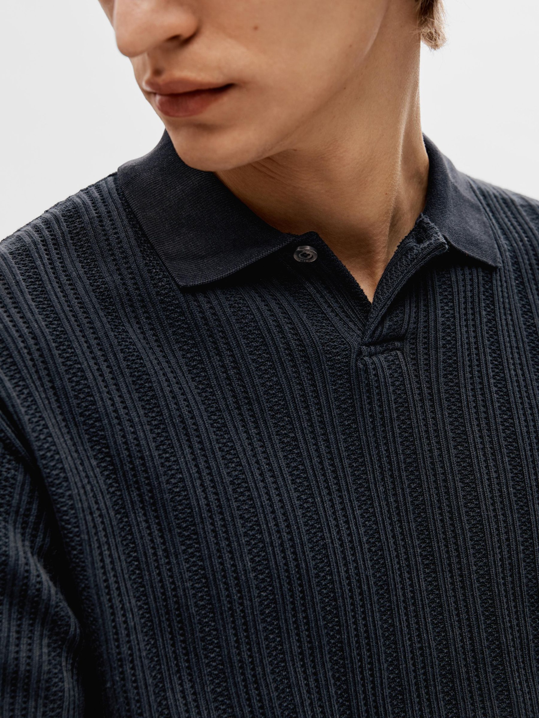 KURZÄRMELIGES BAUMWOLL POLO SHIRT, Sky Captain, highres