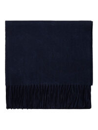 WOOL SCARF, Dark Navy, highres