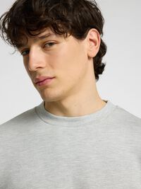VISCOSE BLEND SWEATSHIRT, Light Grey Melange, highres