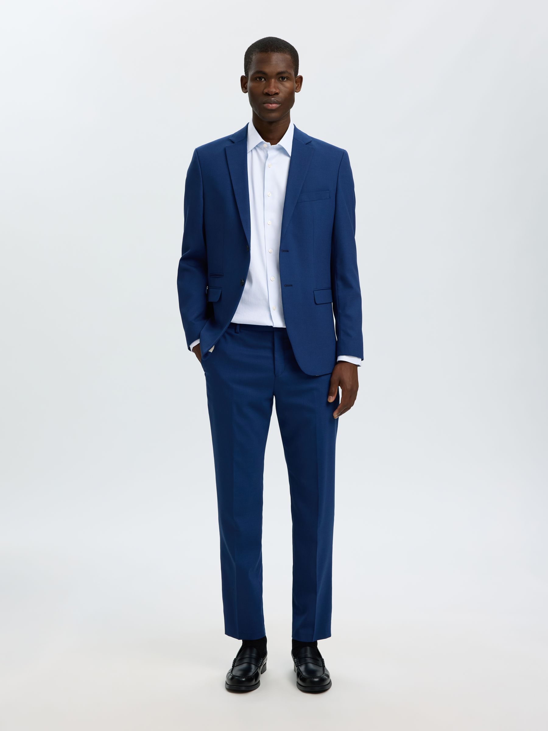 SLIM FIT STRETCH SHIRT, Cashmere Blue, highres