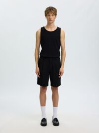 REGULAR FIT TANK TOP, Black, highres