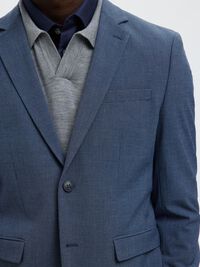 VISKOSEMIX SLIM FIT BLAZER, Dark Blue, highres