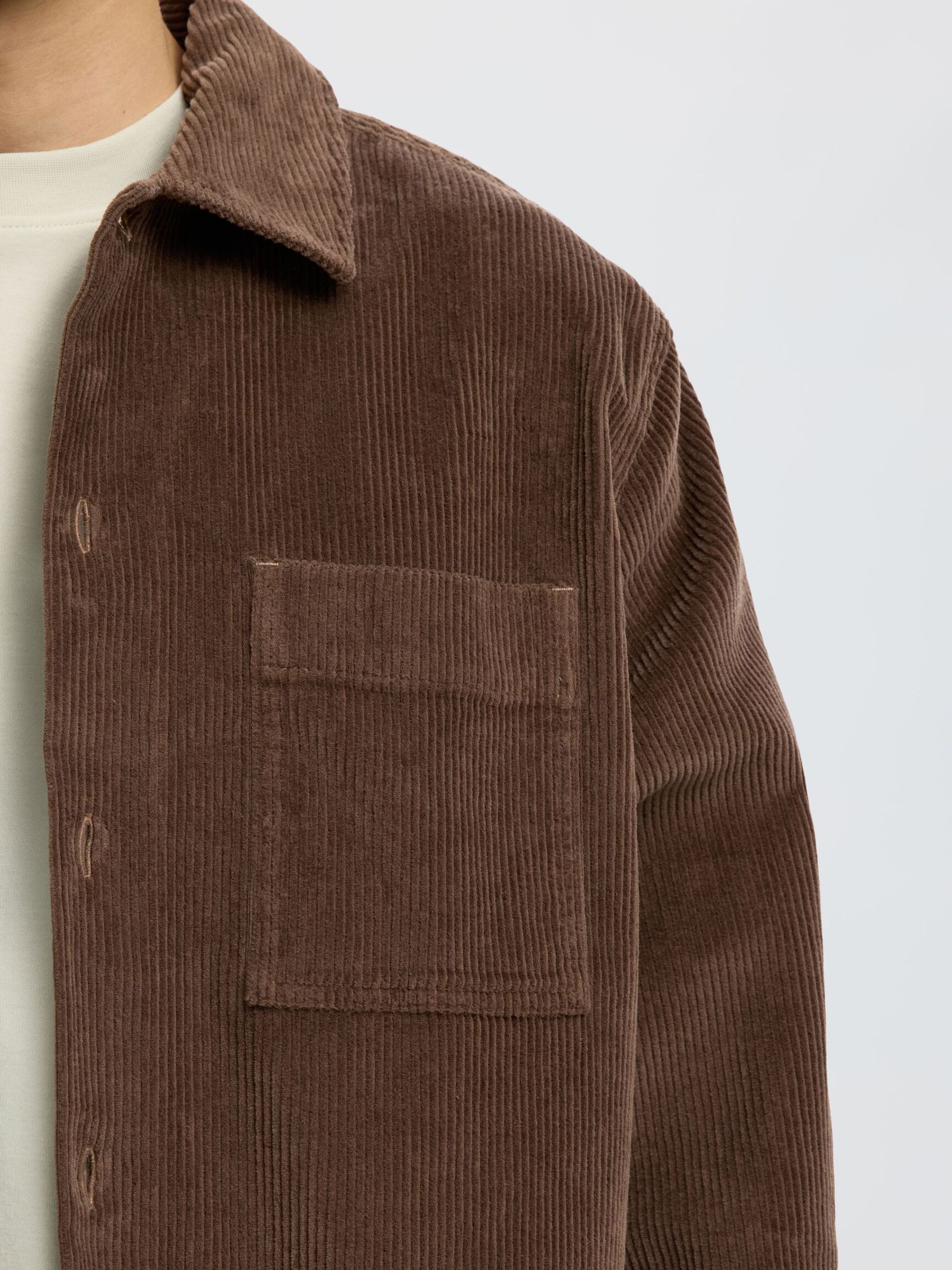 CORDUROY OVERSHIRT, Chocolate Chip, highres