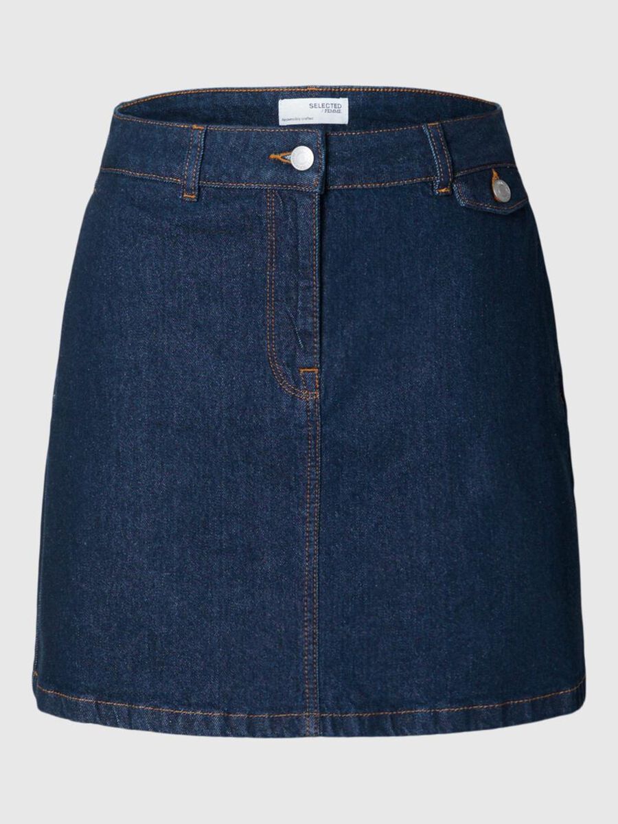 Selected DENIM MINI SKIRT, Dark Blue Denim, highres - 16094830_DarkBlueDenim_001.jpg