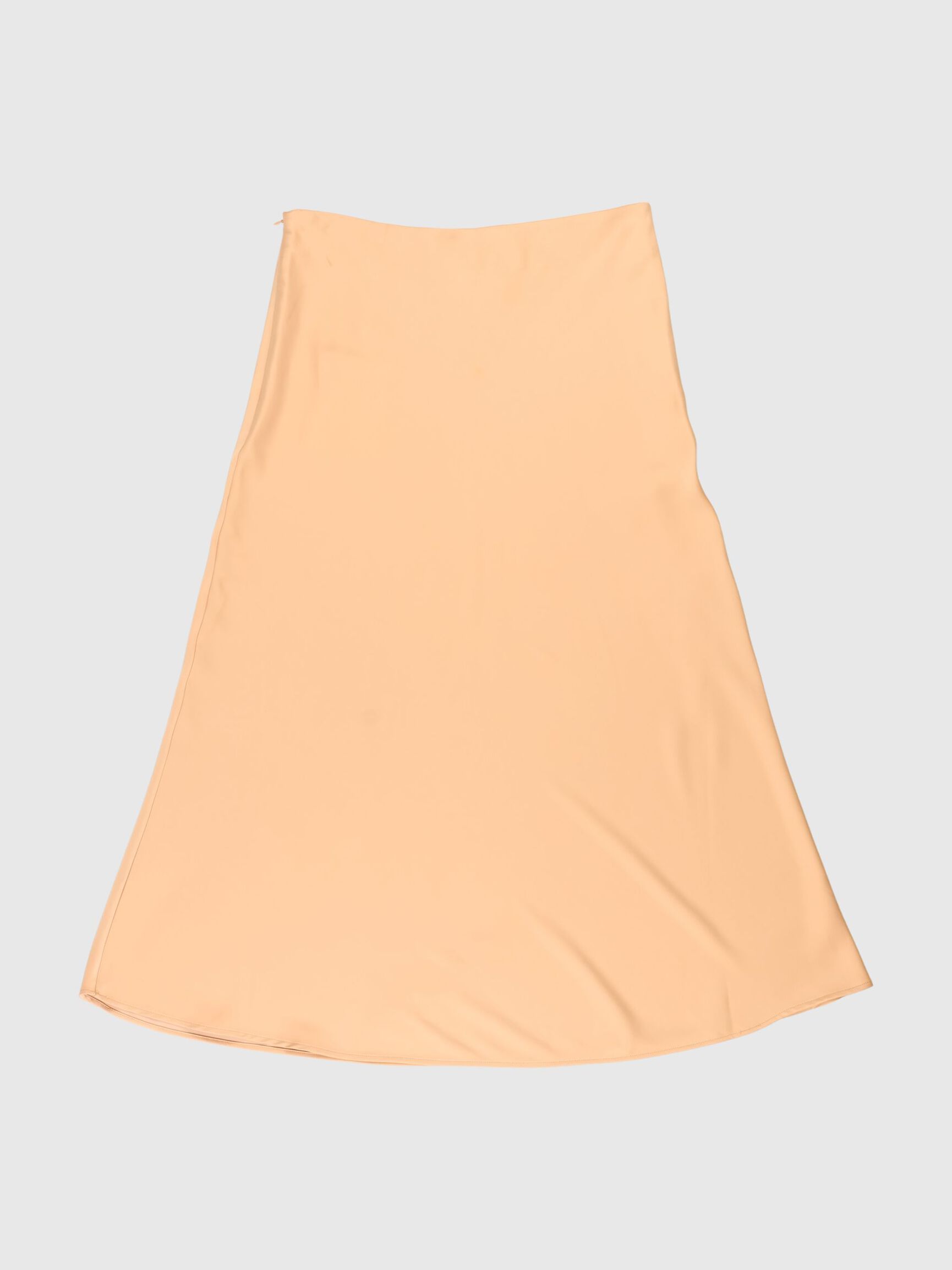SATIN MIDI SKIRT, Cuban Sand, highres