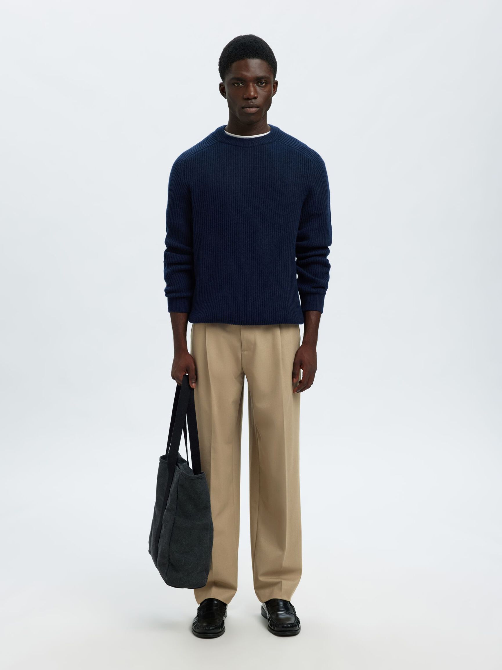 220 COUPE AMPLE PANTALON, Greige, highres