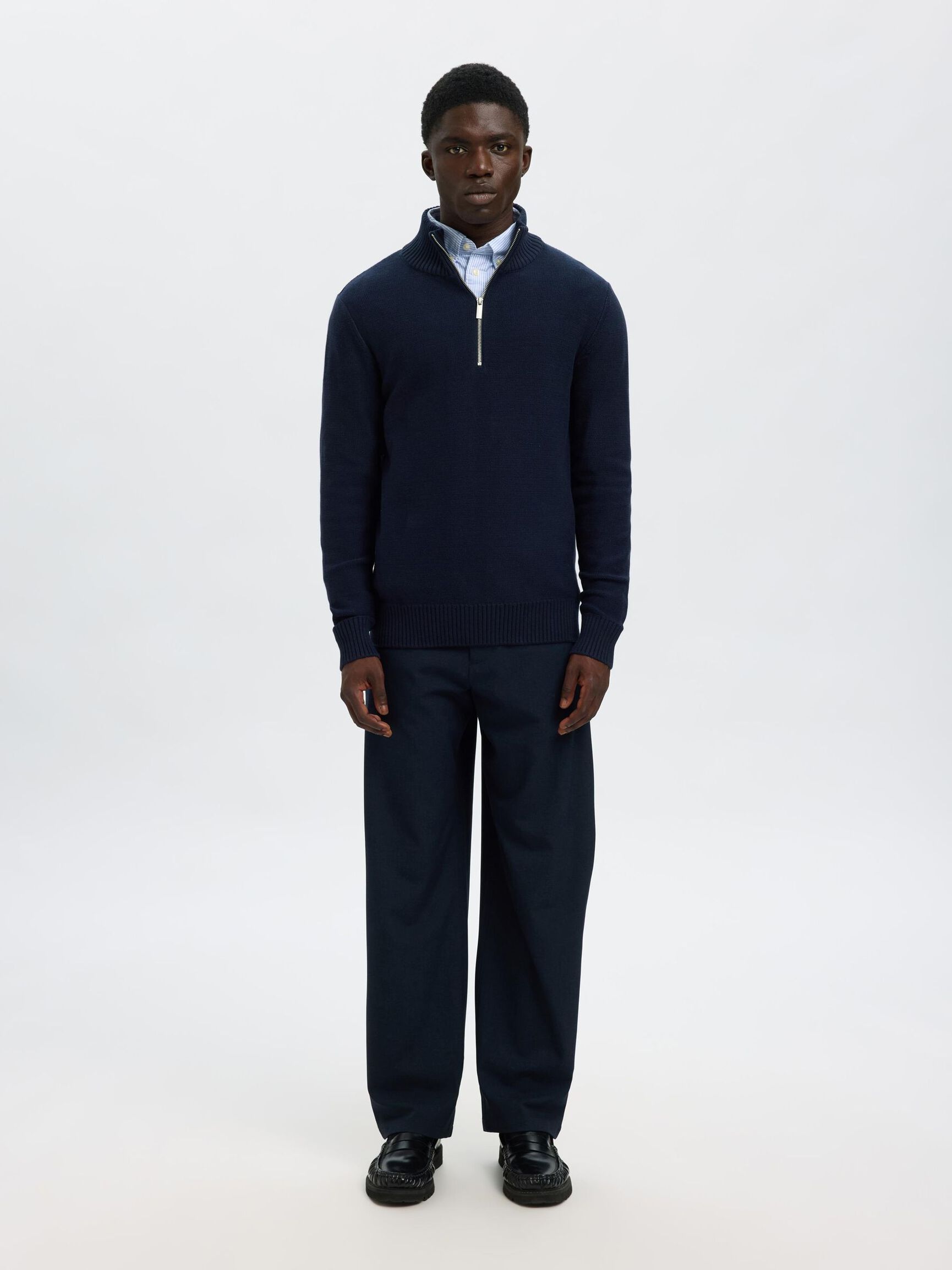 HALF-ZIP PULLOVER, Sky Captain, highres
