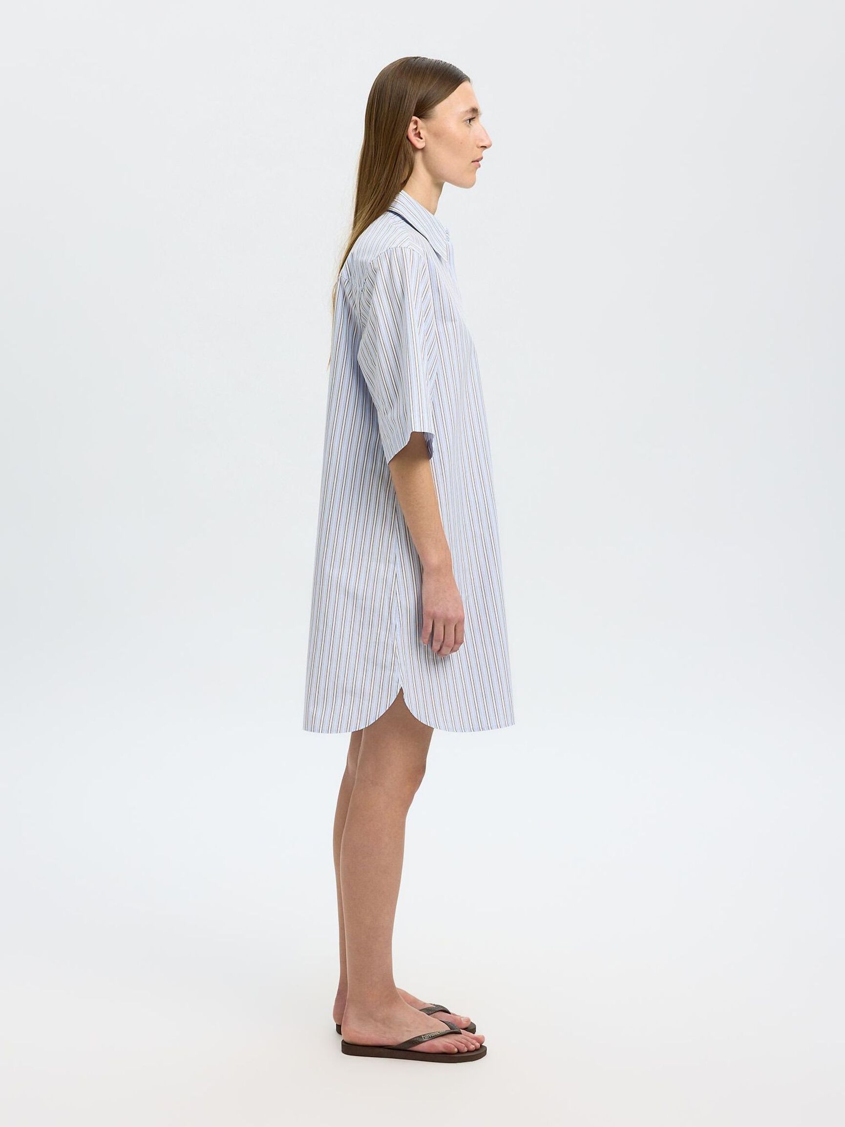 COTON ROBE-CHEMISE, Cashmere Blue, highres