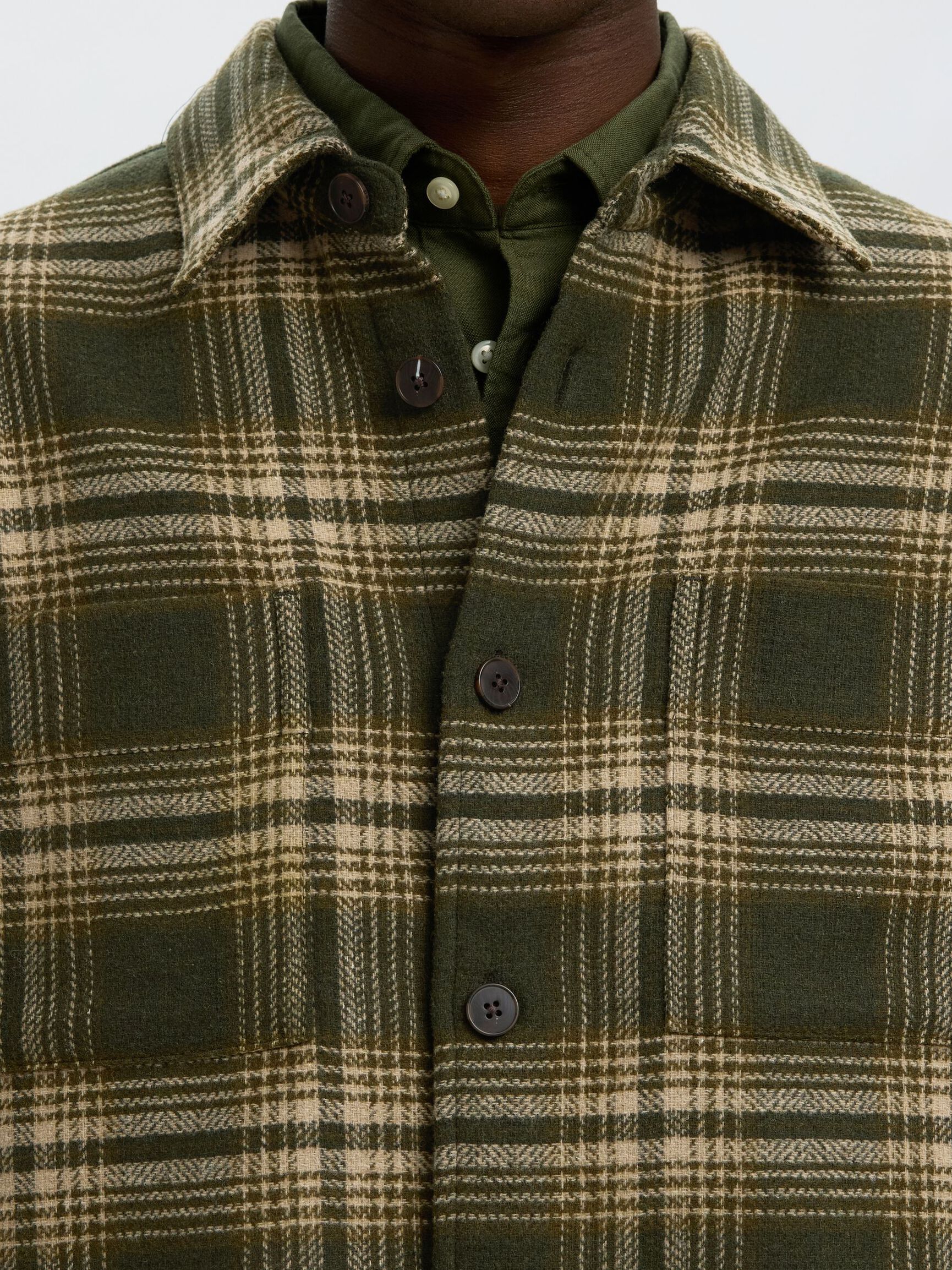 REGULAR FIT OVERSHIRT, Forest Night, highres
