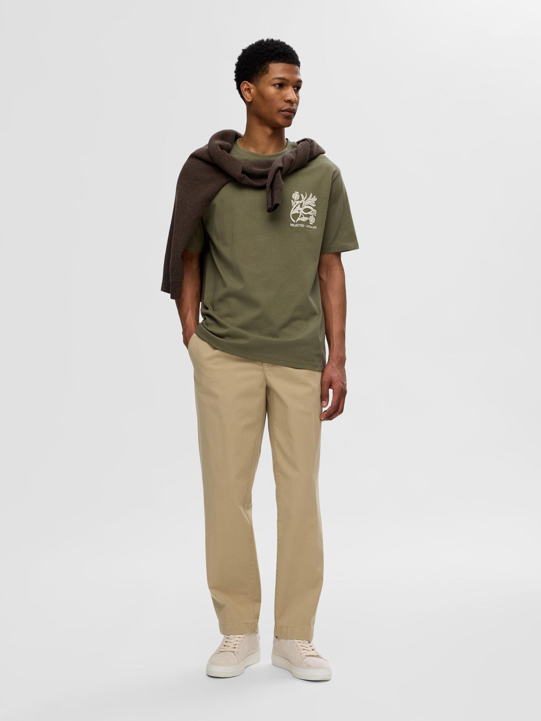 220 LOOSE FIT CHINOS, Starfish, highres