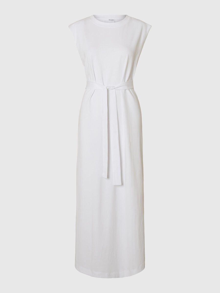 Selected COTTON SLEEVELESS MAXI DRESS, Bright White, highres - 16097881_BrightWhite_001.jpg