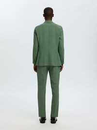 COUPE SLIM BLAZER À SIMPLE BOUTONNAGE, Olive Green, highres