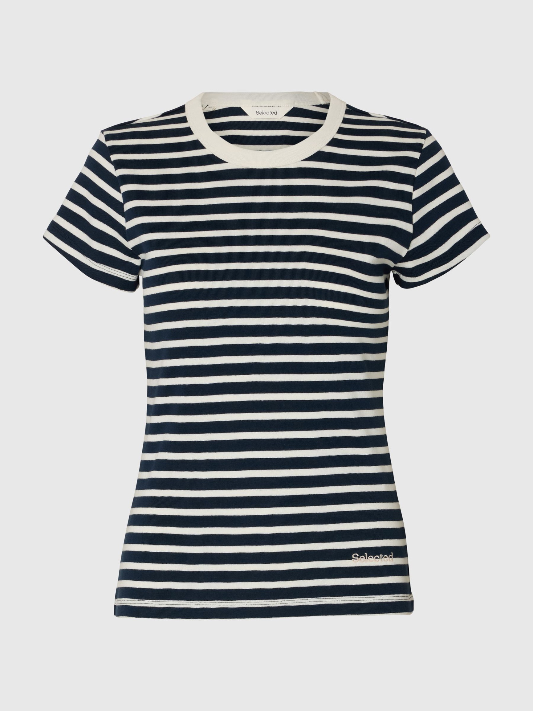 COTTON SHORT-SLEEVED T-SHIRT, Dark Sapphire, highres