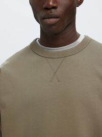100% COTTON SWEATSHIRT, Vetiver, highres