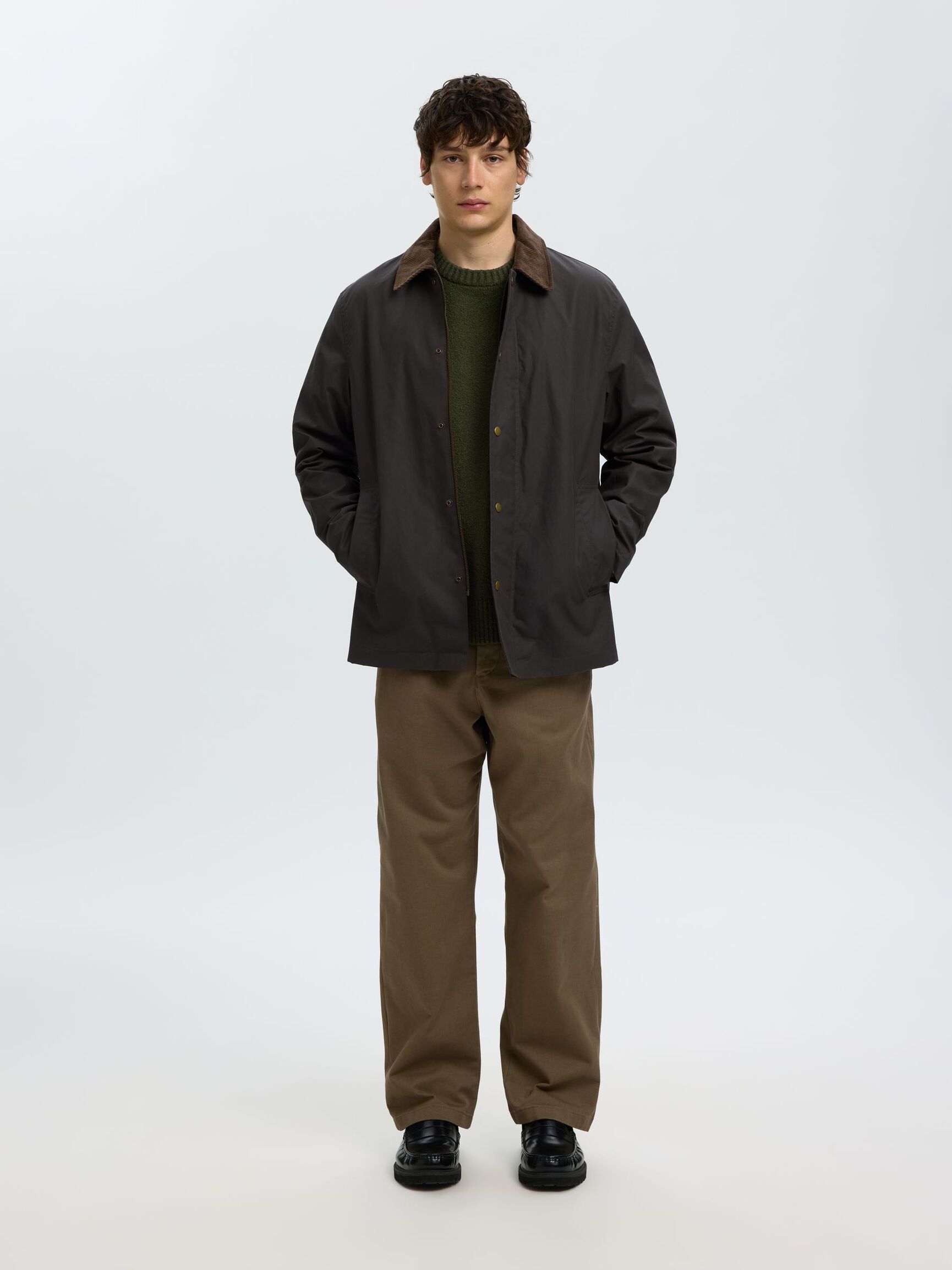 WAXED COTTON JACKET, Delicioso, highres