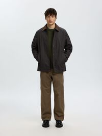 WAXED COTTON JACKET, Delicioso, highres