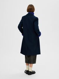 EINREIHIGER WOLLGEMISCH MANTEL, Dark Sapphire, highres