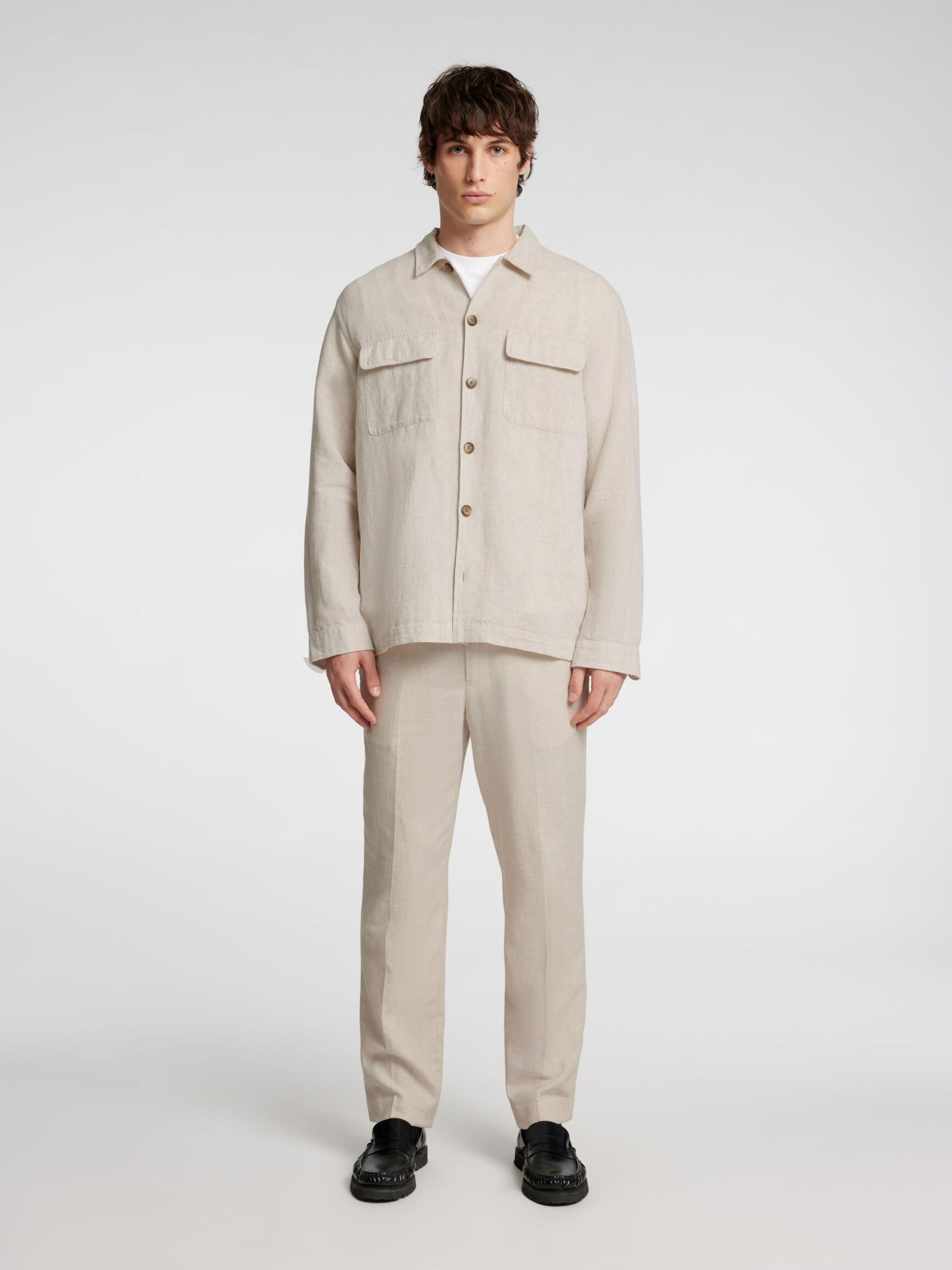 LIN MÉLANGÉ SURCHEMISE, Pure Cashmere, highres