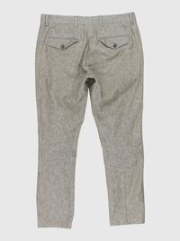 IRONED CREASE TAILORED TROUSERS, Bone White, highres