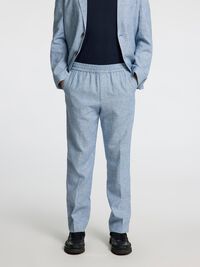 MEZCLA DE LINO PANTALONES DE TRAJE, Light Blue, highres