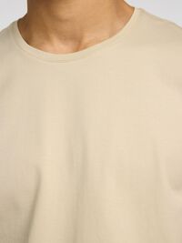 3-PACK COTTON T-SHIRT, Oatmeal, highres