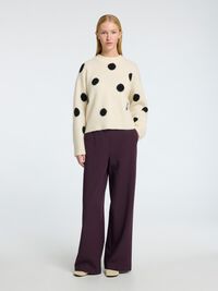 POLKADOT SWEATER, Birch, highres