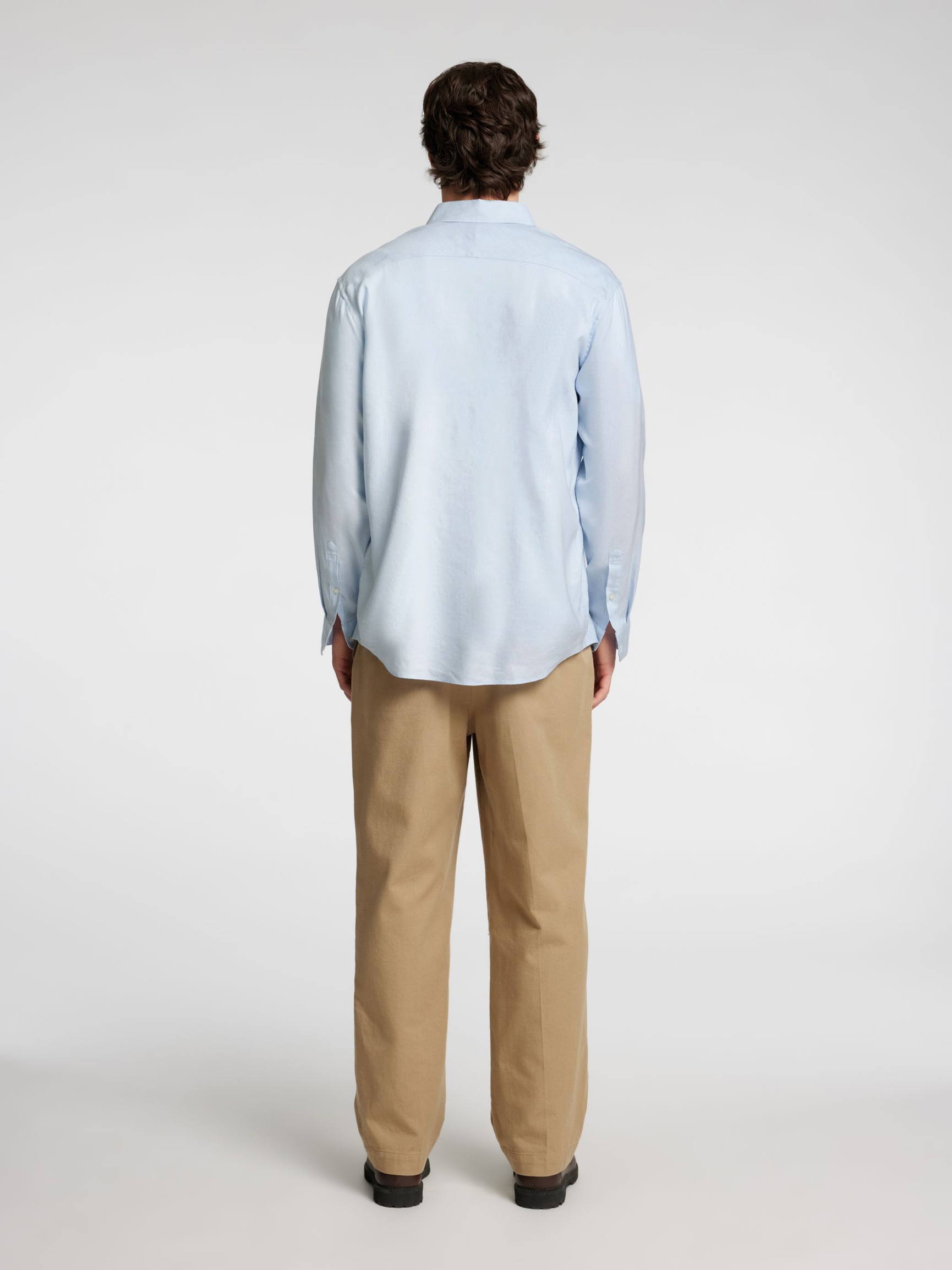 LANGE MOUWEN OVERHEMD, Cashmere Blue, highres