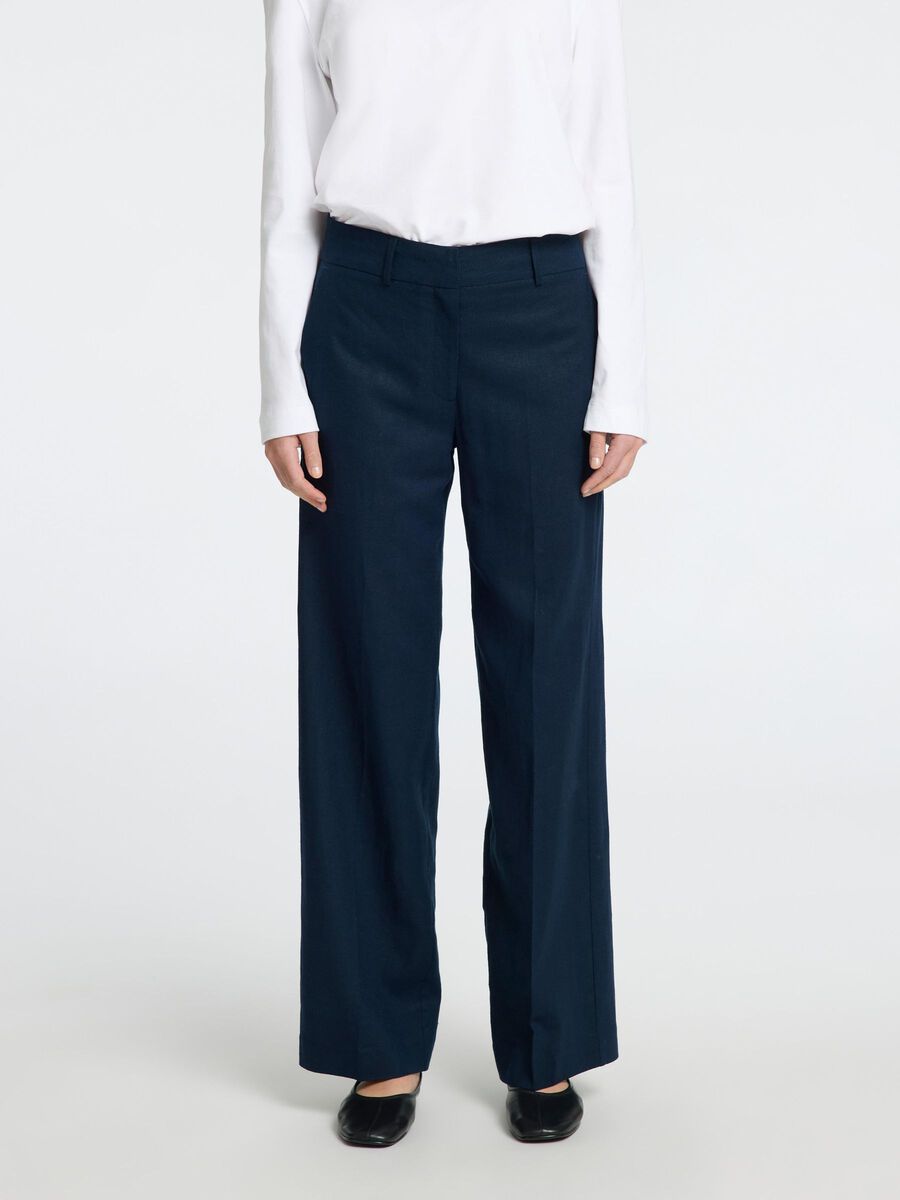 Selected TAILORED WIDE-LEG TROUSERS, Dark Sapphire, highres - 16096243_DarkSapphire_003.jpg