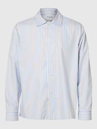 100% BOMULD OVERSHIRT, Sky Blue, highres