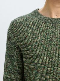 100% COTTON KNITTED PULLOVER, Sky Captain, highres
