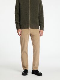 CORDUROY RECHTE BROEK, Chinchilla, highres
