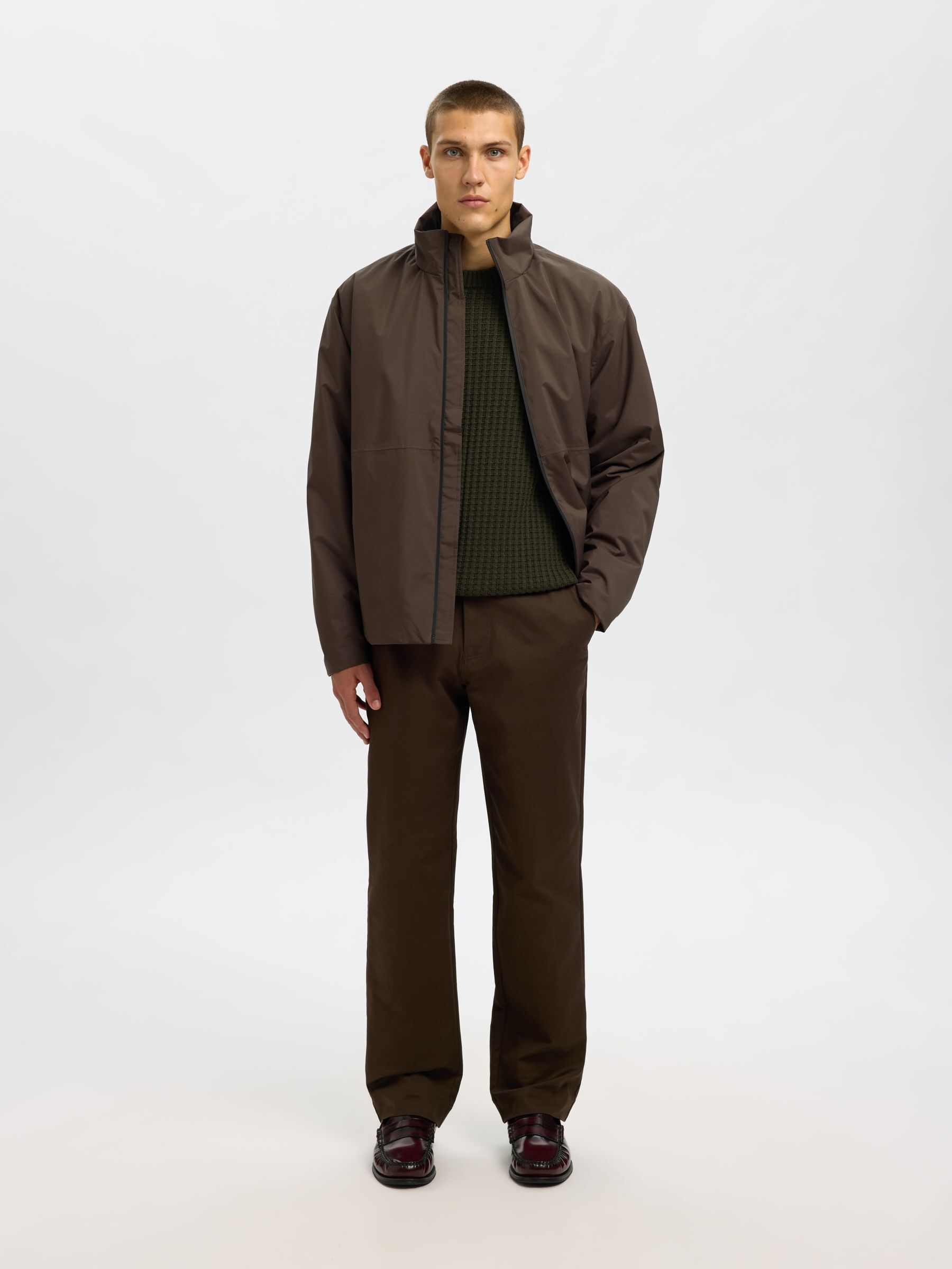 SWETER Z OKRĄGŁYM DEKOLTEM, Forest Night, highres