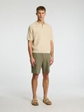 Selected REGULAR FIT SHORTS AUS LEINENGEMISCH, Vetiver, highres - 16097604_Vetiver_005.jpg