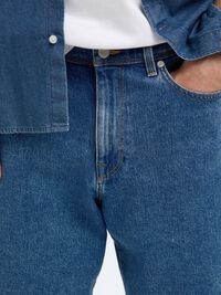 MELLEMBLÅ VASK DENIMSHORTS, Medium Blue Denim, highres