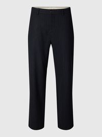 WOOL BLEND LOOSE-FIT TROUSERS, Dark Navy, highres