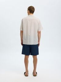 LIN MÉLANGÉ CHEMISE À MANCHES COURTES, Pure Cashmere, highres
