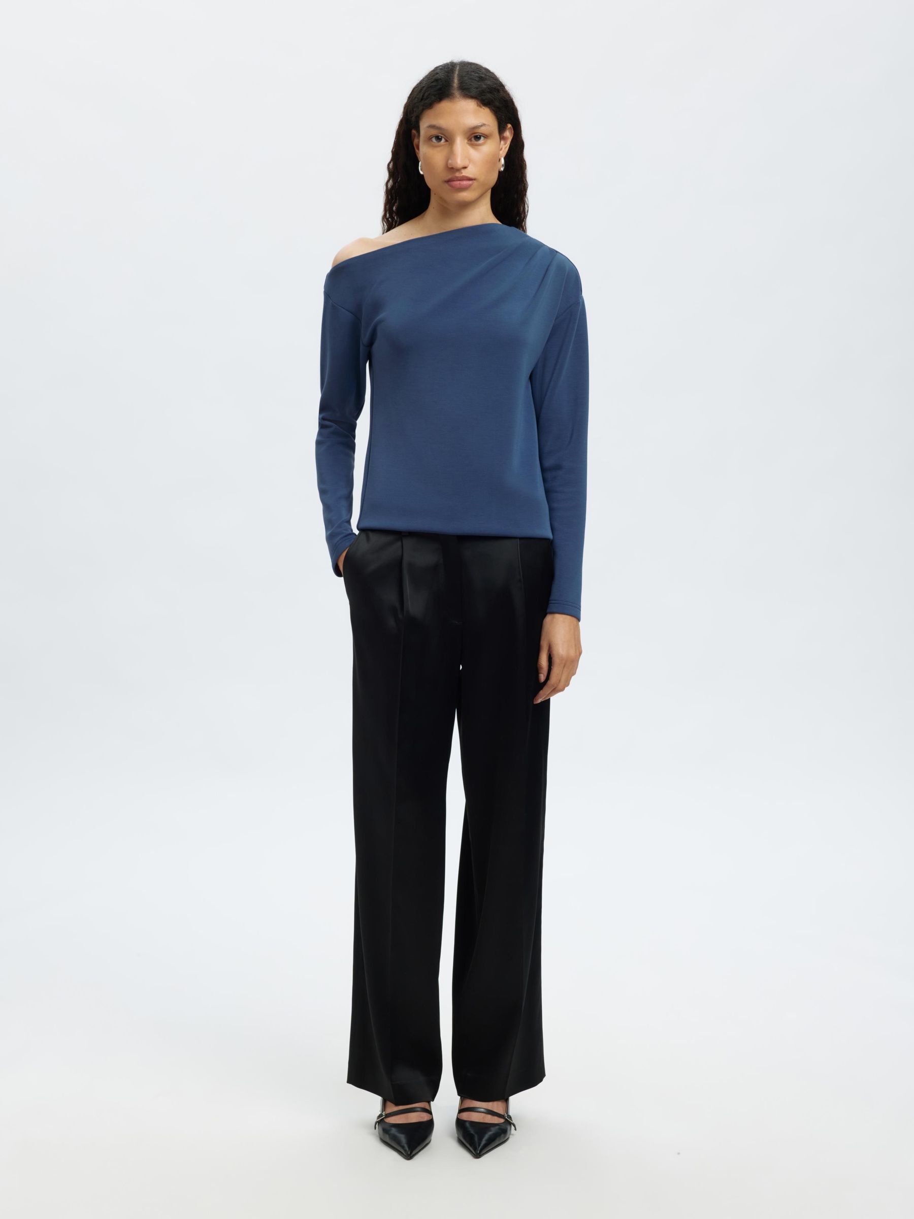 LANGE MOUWEN OFF-SHOULDER TOP, Key Largo, highres