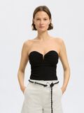 Selected SLEEVELESS BUSTIER TOP, Black, highres - 16097902_Black_003.jpg